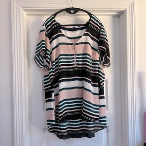 Torrid Challis Striped Blouse Size 2